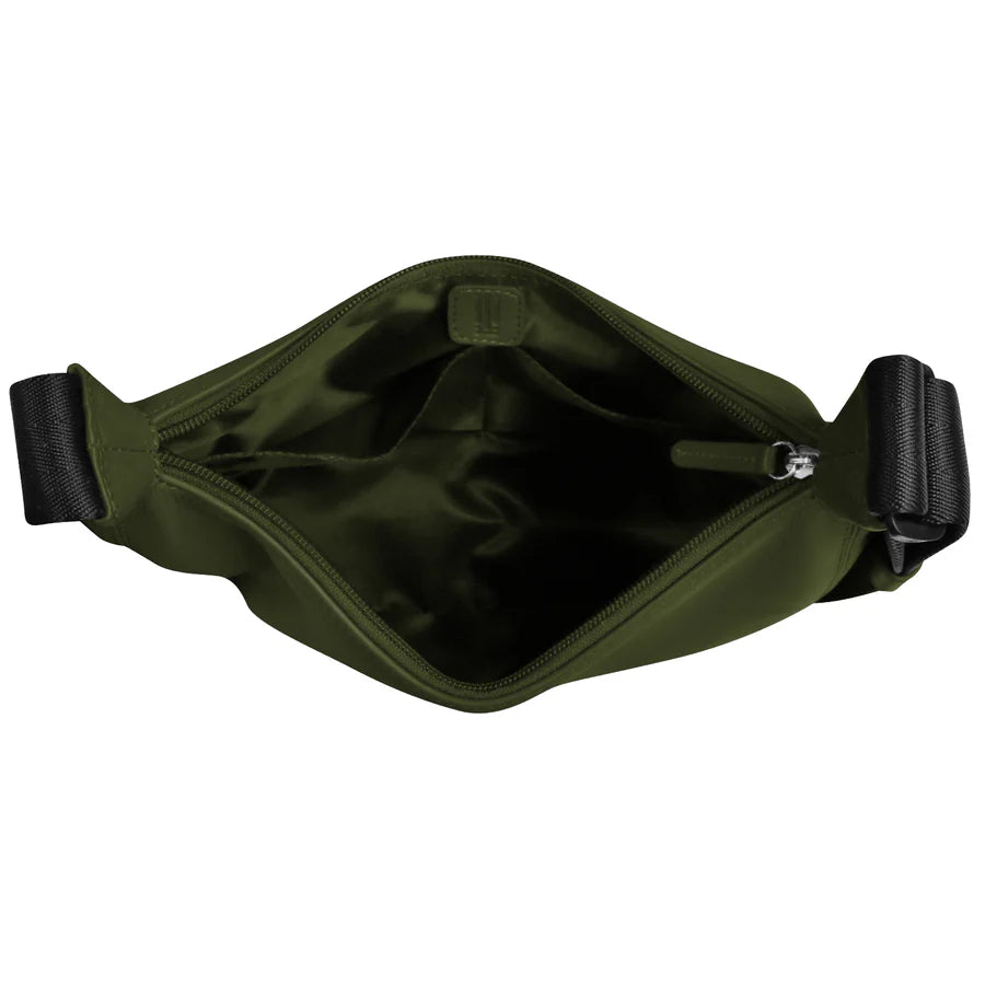 ili New York Leather & Nylon Strap RFID Round Crossbody Bag