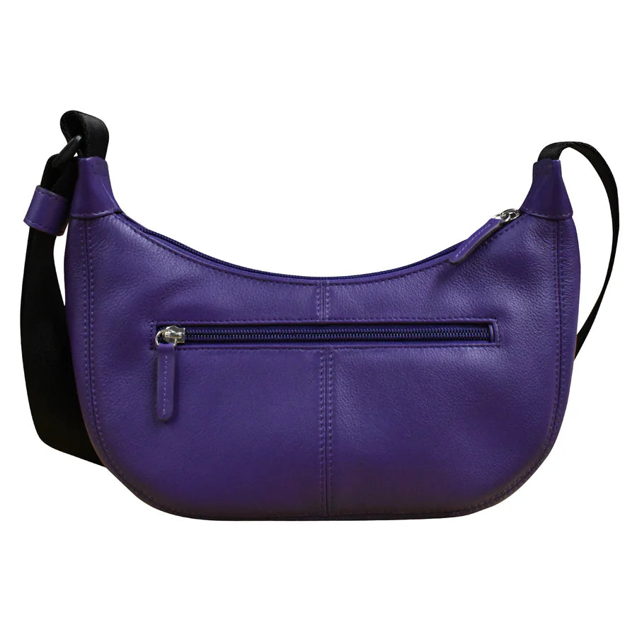 ili New York Leather & Nylon Strap RFID Round Crossbody Bag