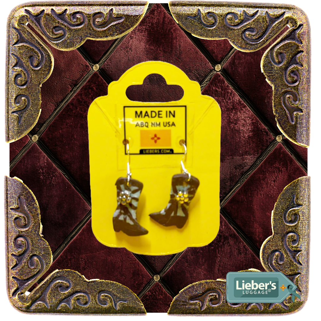 Lieber's Luggage® Lab- Earrings Handcrafted in ABQ NM Boots 11