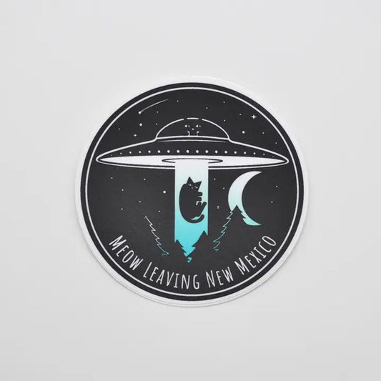 Metal The Brand Sticker- Meow Leaving New Mexico Meow Leaving