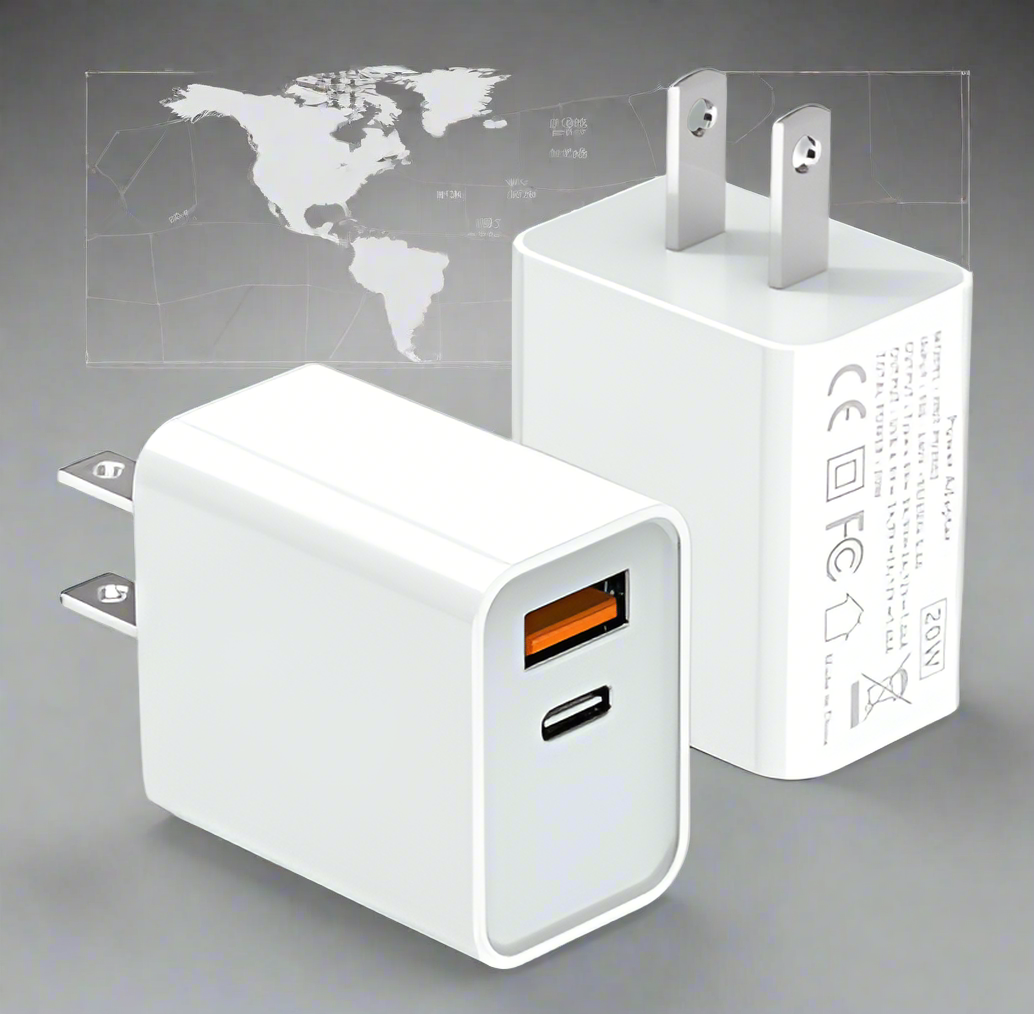 20W Dual Voltage Universal USB and USB-C Charger