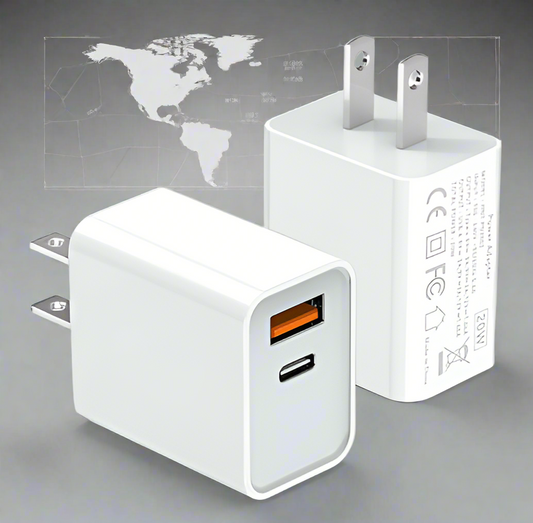 20W Dual Voltage Universal USB and USB-C Charger