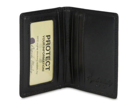 Osgoode Marley RFID 2-ID Card Case Leather Wallet- 1115 Black