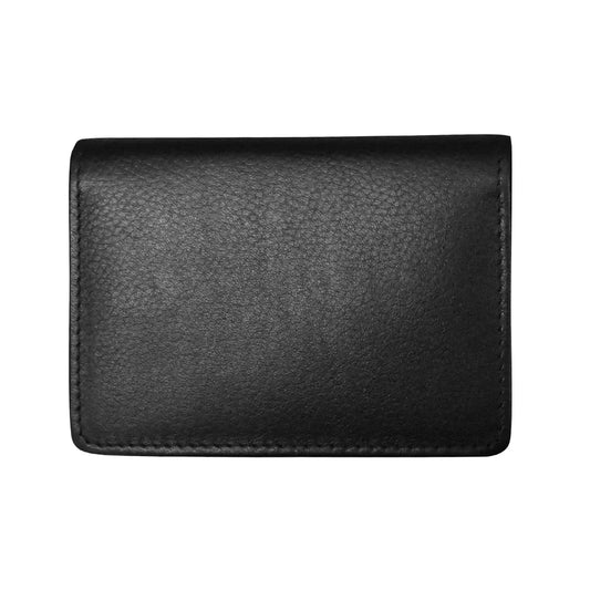 ili New York RFID Pebble Leather Flap Card Wallet