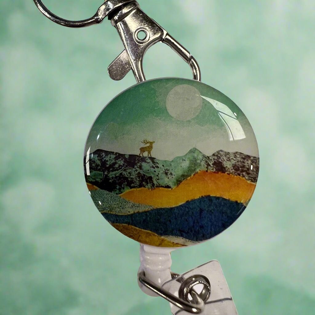 Cruise Ship Keycard Retractable Lanyard- Hills Blue Hills