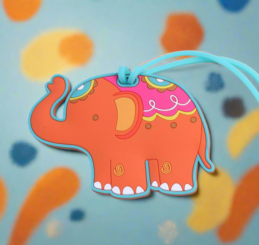 Orange Elephant Luggage Tag- $3.00 Orange Elephant