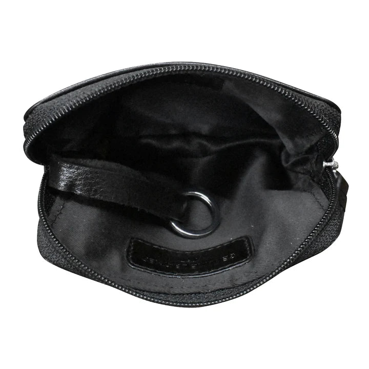 ili Zip Card Case Compact Leather RFID Wallet with Keyring- 7103
