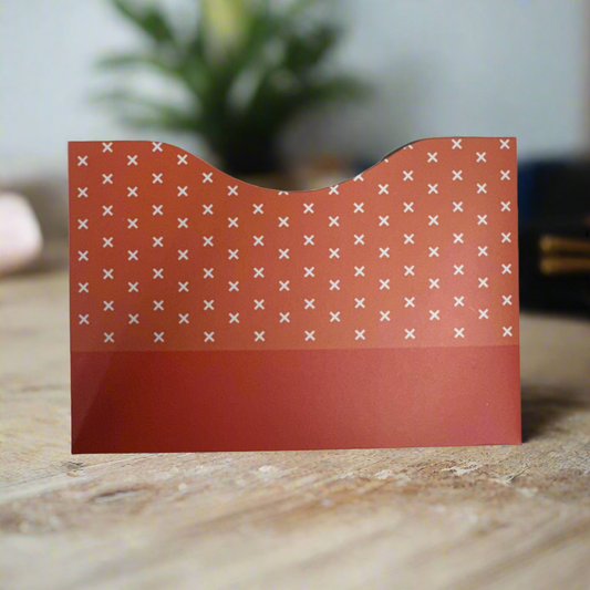 RFID Blocking Passport Sleeve (1 sleeve)- Abstract Collection Orange White- Horizontal