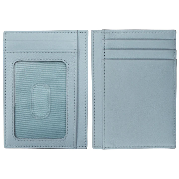 ili New York Leather RFID Pocket I.D. Wallet - 7176 Chambray
