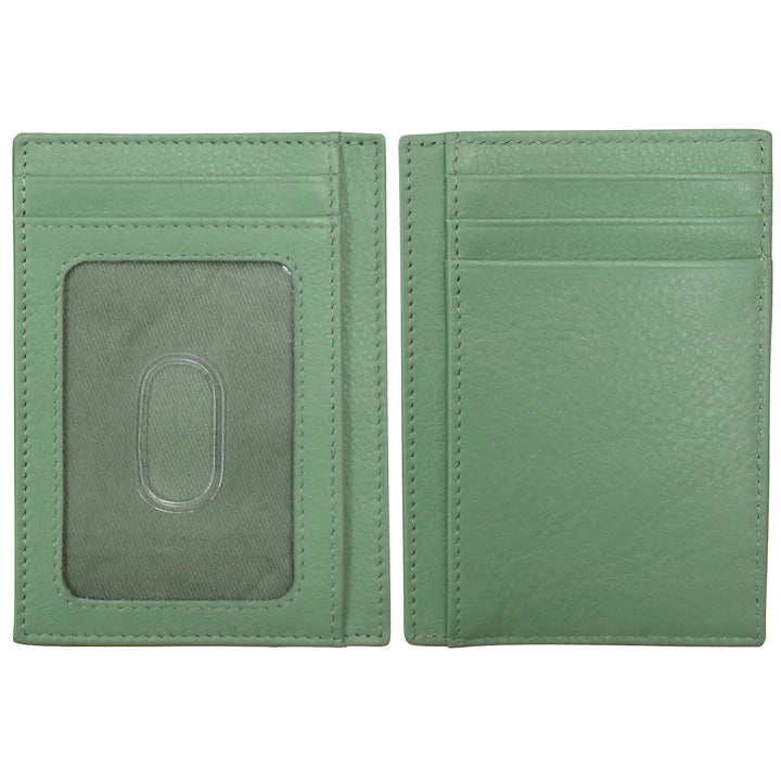 ili New York Leather RFID Pocket I.D. Wallet - 7176 Sage