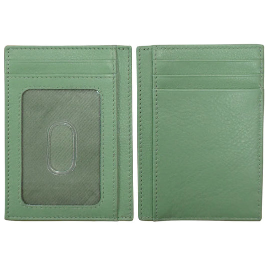 ili New York Leather RFID Pocket I.D. Wallet - 7176 Sage
