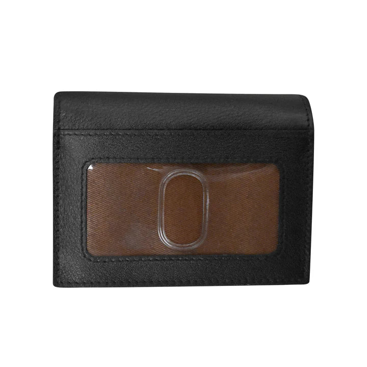 ili New York -Leather RFID blocking Small Snap Wallet- 7177 Black