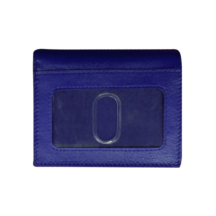 ili New York -Leather RFID blocking Small Snap Wallet- 7177 Cobalt
