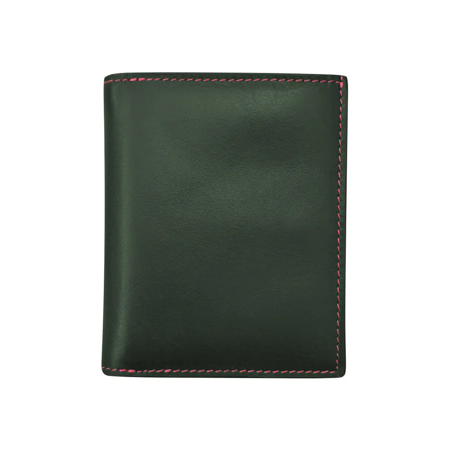 ili New York -Leather RFID blocking Small Snap Wallet- 7177