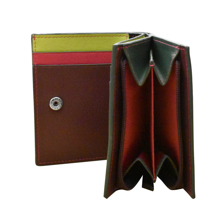 ili New York -Leather RFID blocking Small Snap Wallet- 7177