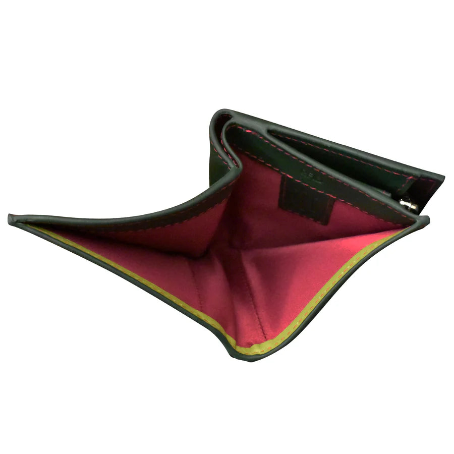 ili New York -Leather RFID blocking Small Snap Wallet- 7177