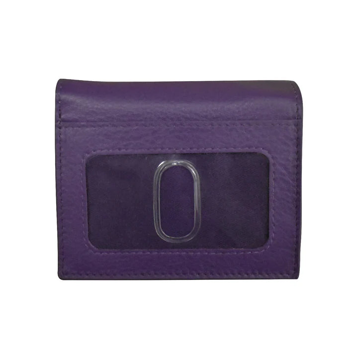 ili New York -Leather RFID blocking Small Snap Wallet- 7177 Purple