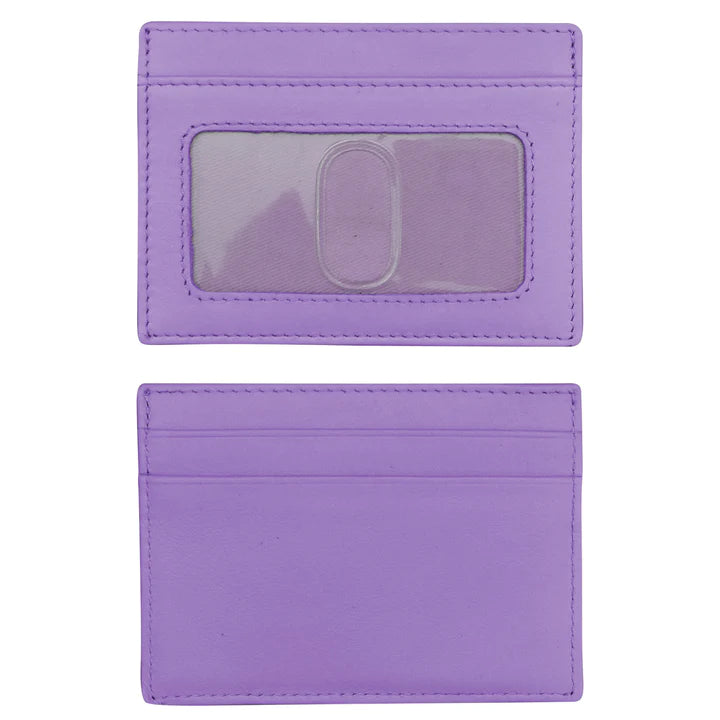 ili New York RFID Card Case Leather Wallet - 7201 Amethyst