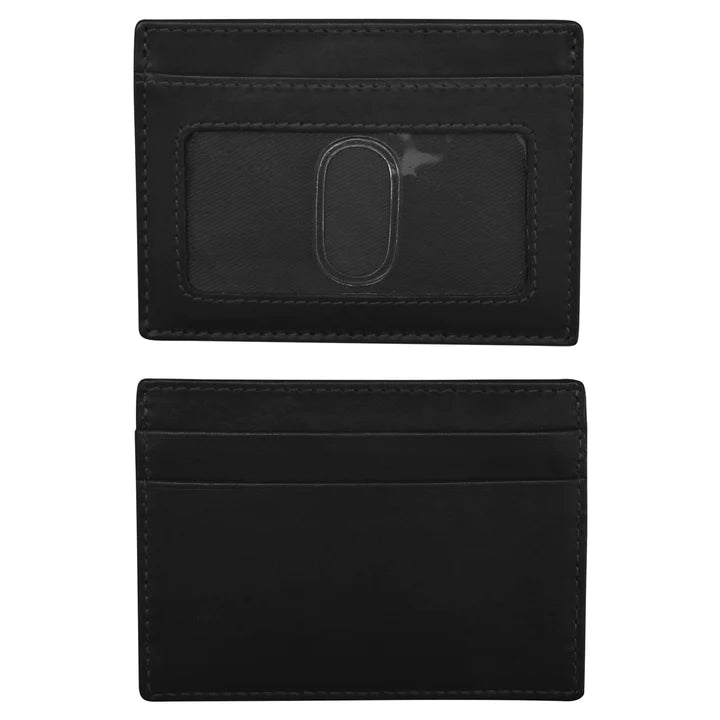ili New York RFID Card Case Leather Wallet - 7201 Black