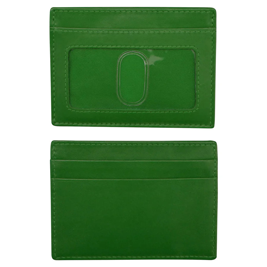 ili New York RFID Card Case Leather Wallet - 7201 Emerald