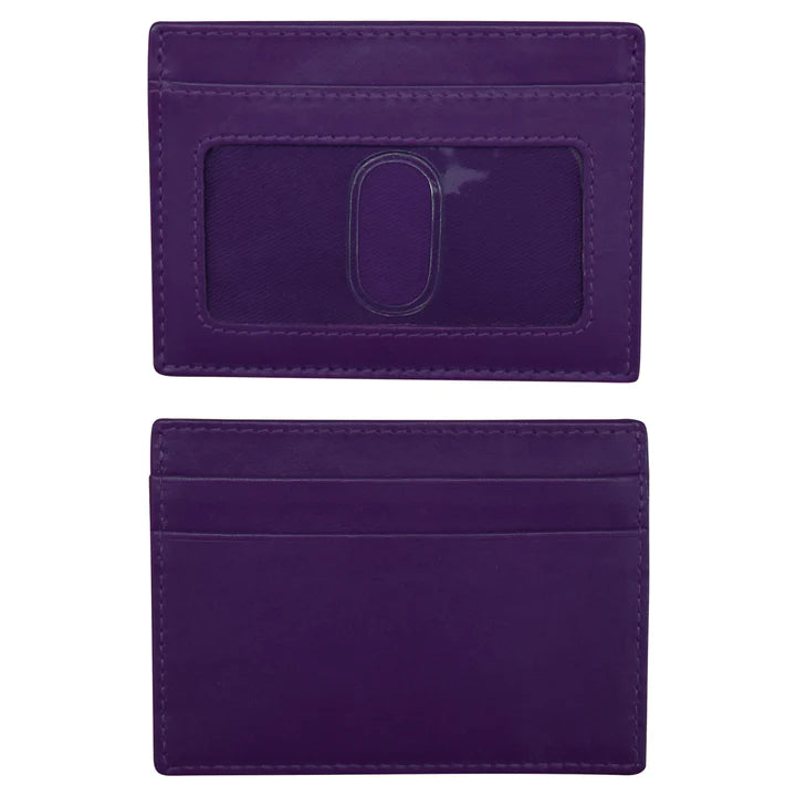 ili New York RFID Card Case Leather Wallet - 7201 Purple