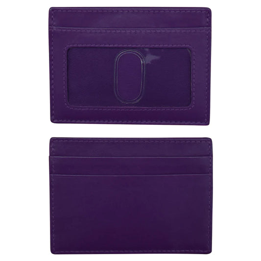 ili New York RFID Card Case Leather Wallet - 7201 Purple