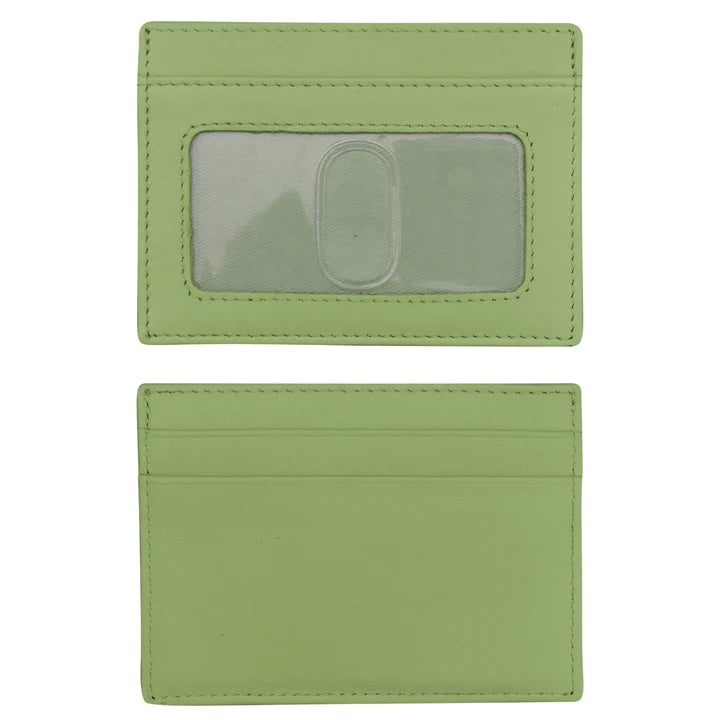 ili New York RFID Card Case Leather Wallet - 7201 Sage
