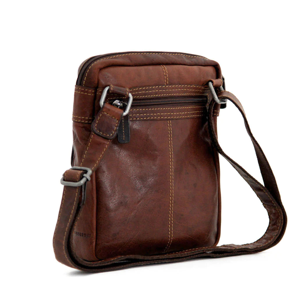 Jack Georges Leather Voyager Slim Crossbody - 7204