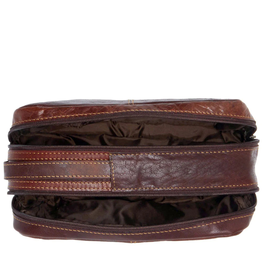 Jack Georges Leather Voyager Toiletry Bag-7220