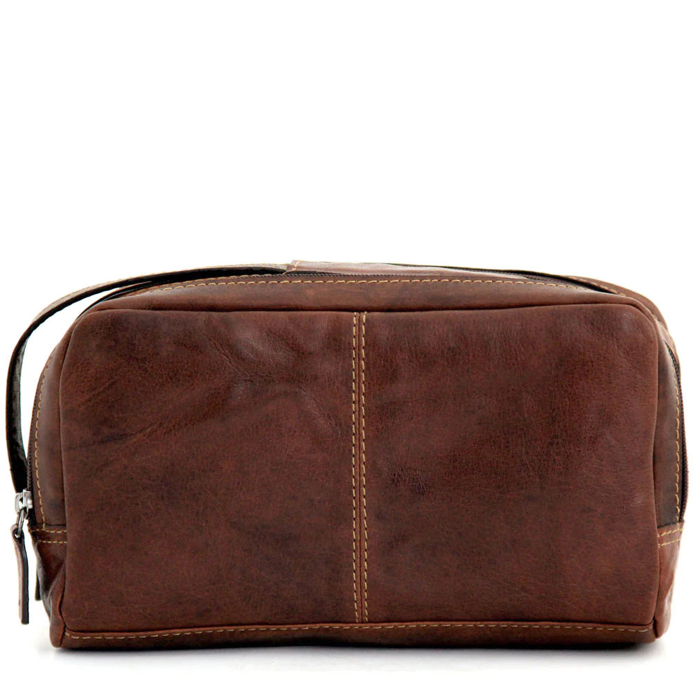Jack Georges Leather Voyager Toiletry Bag-7220