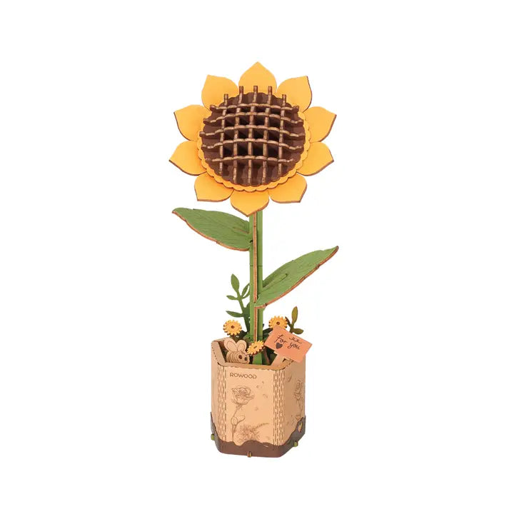 3D Wooden Flower Puzzle Sunflower