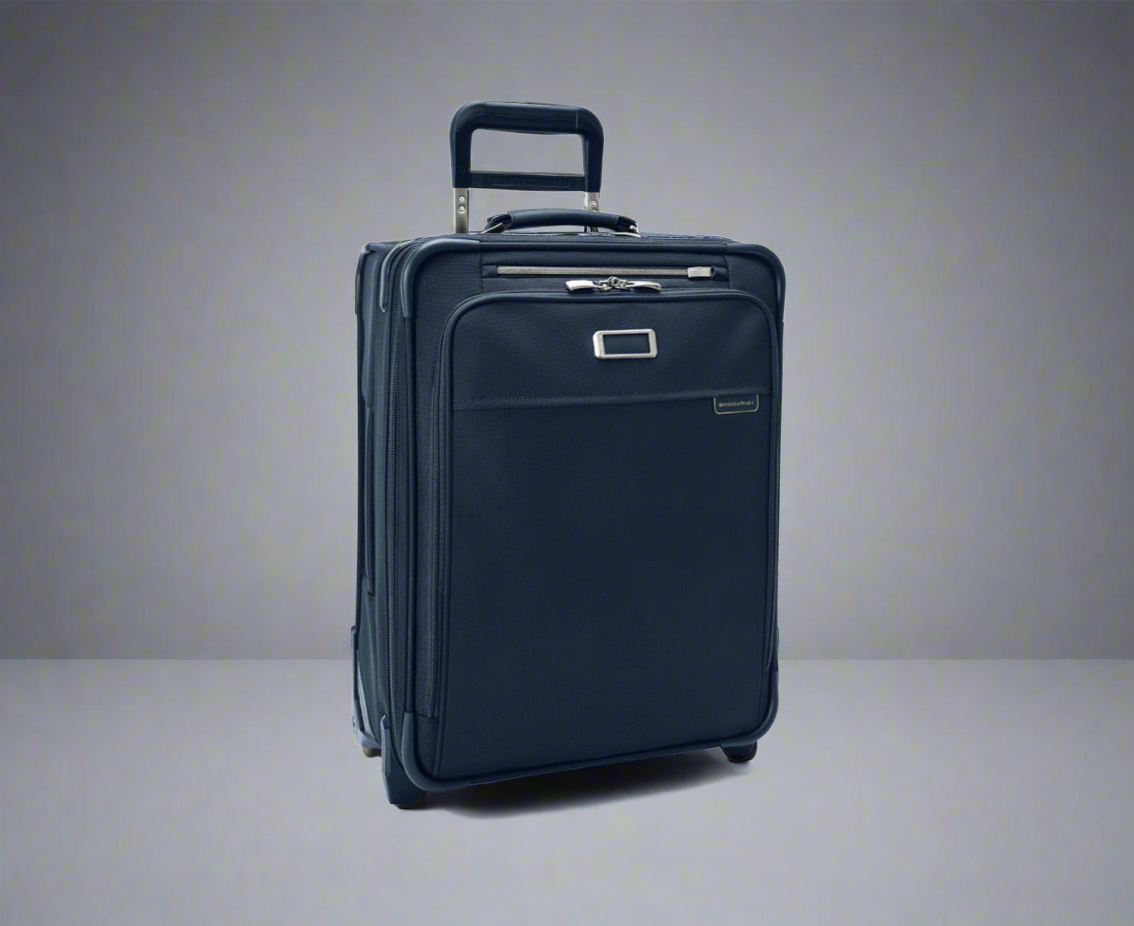 Briggs & Riley Baseline 21” Global 2-Wheel Softsided Carry-On with Suiter (Free Monogram)- BLU121CXW Navy