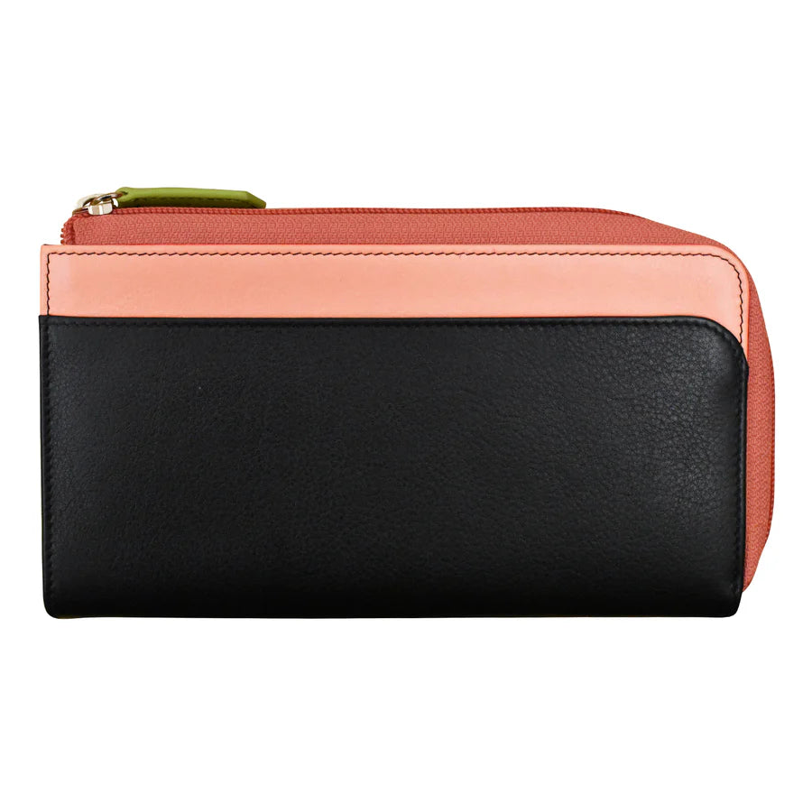 ili New York Leather RFID 3/4 Wallet with Gusset - 7418