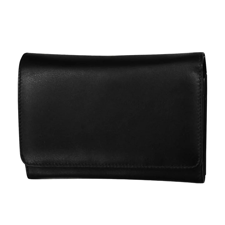 ili New York - RFID blocking leather French Wallet- 7428 Black
