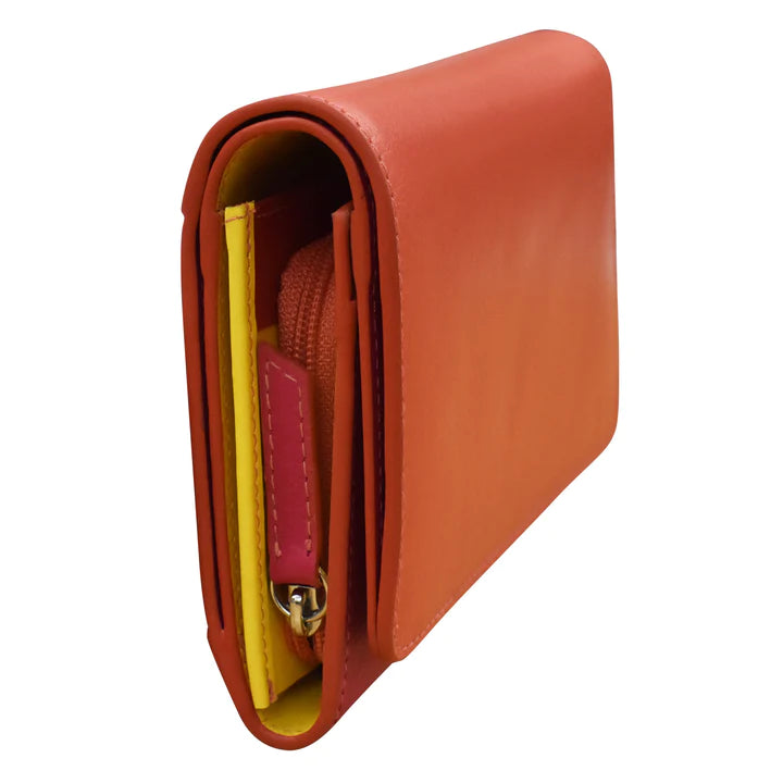 ili New York - RFID blocking leather French Wallet- 7428