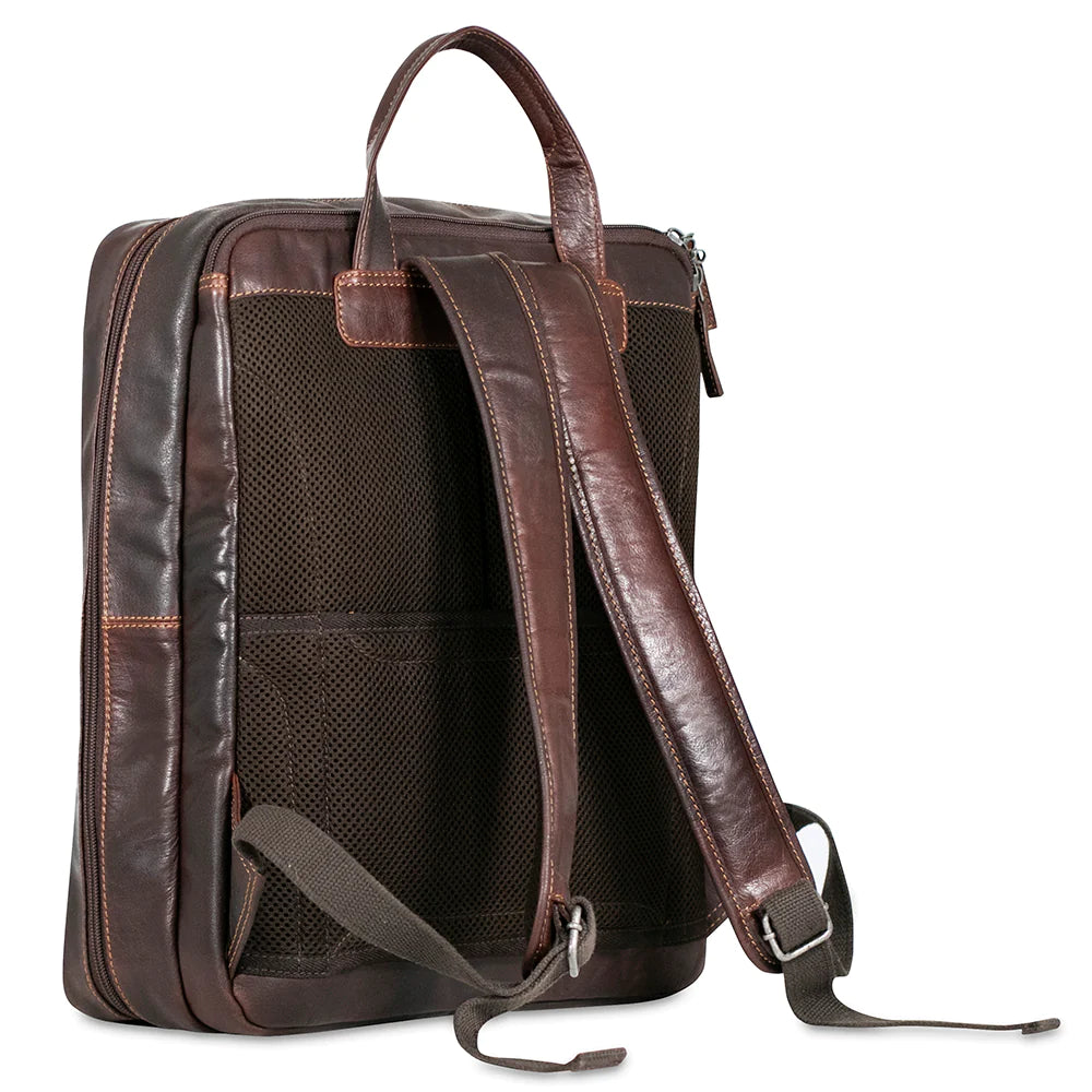 Jack Georges Leather Voyager Overnight Backpack - 7525