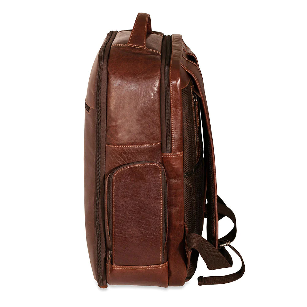 Jack Georges Leather Voyager Large Travel Backpack- 7529