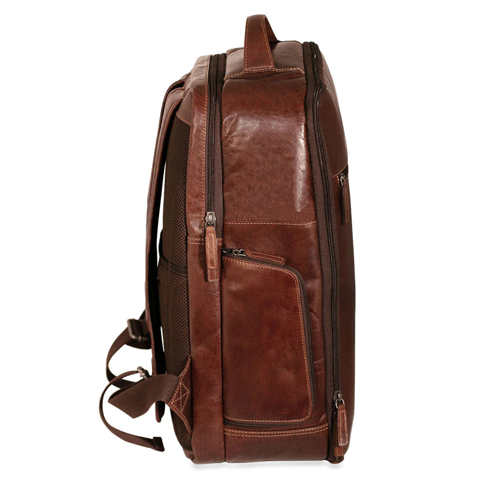 Jack Georges Leather Voyager Large Travel Backpack- 7529