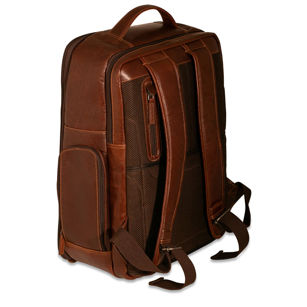 Jack Georges Leather Voyager Large Travel Backpack- 7529