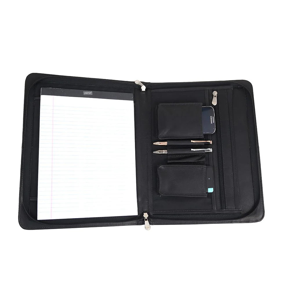 Daytrekr Leather Zipper Padfolio