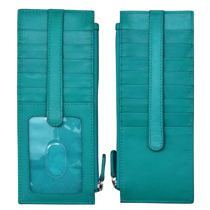 ili New York RFID Leather Double Sided Credit Card Holder Wallet- 7800