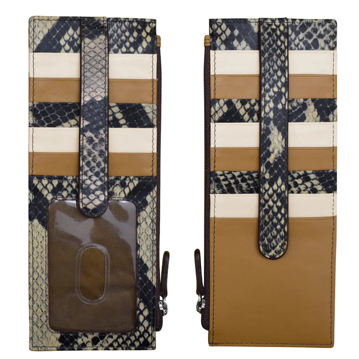 ili New York RFID Leather Double Sided Credit Card Holder Wallet- 7800