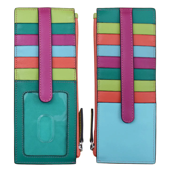 ili New York RFID Leather Double Sided Credit Card Holder Wallet- 7800