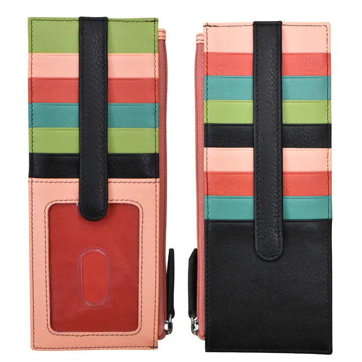 ili New York RFID Leather Double Sided Credit Card Holder Wallet- 7800