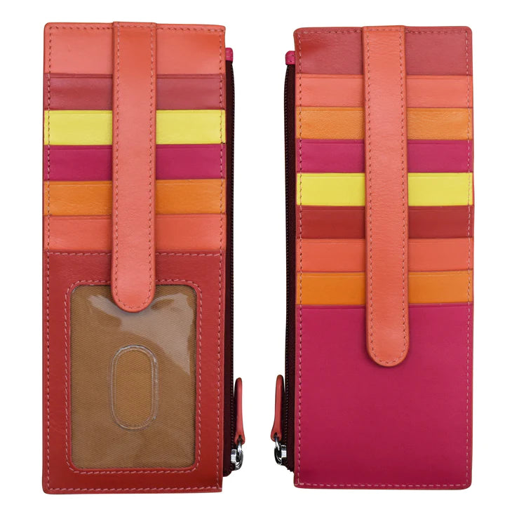 ili New York RFID Leather Double Sided Credit Card Holder Wallet- 7800