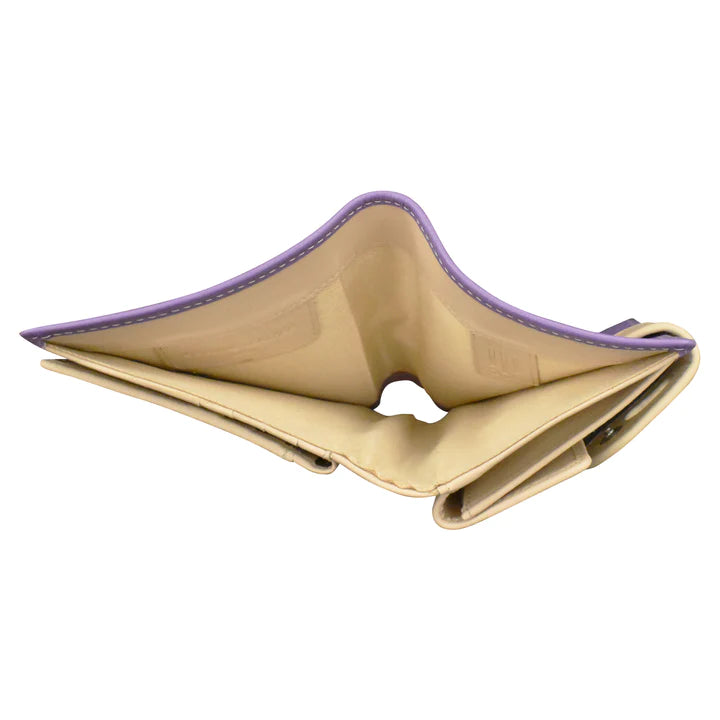 ili New York RFID Leather Small Wallet with Cut Out Tab- 7815