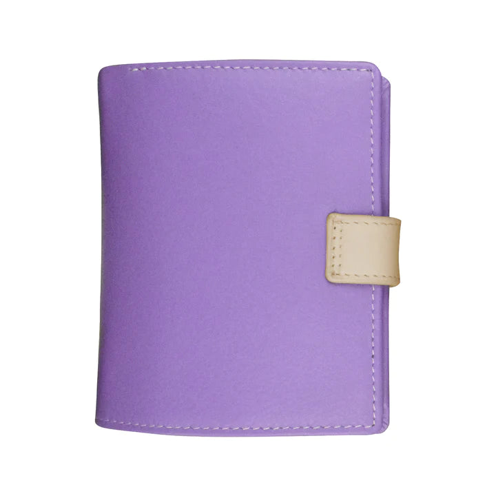 ili New York RFID Leather Small Wallet with Cut Out Tab- 7815