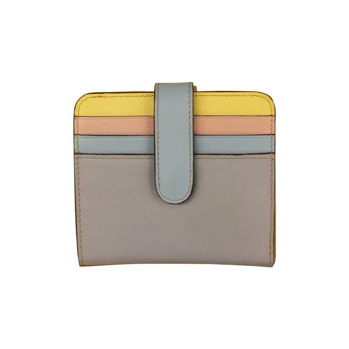 ili New York Bi-Fold RFID Credit Card Wallet- 7301 Pastel Mini