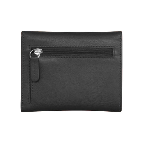 ili New York Leather RFID Mini Snap Trifold Wallet