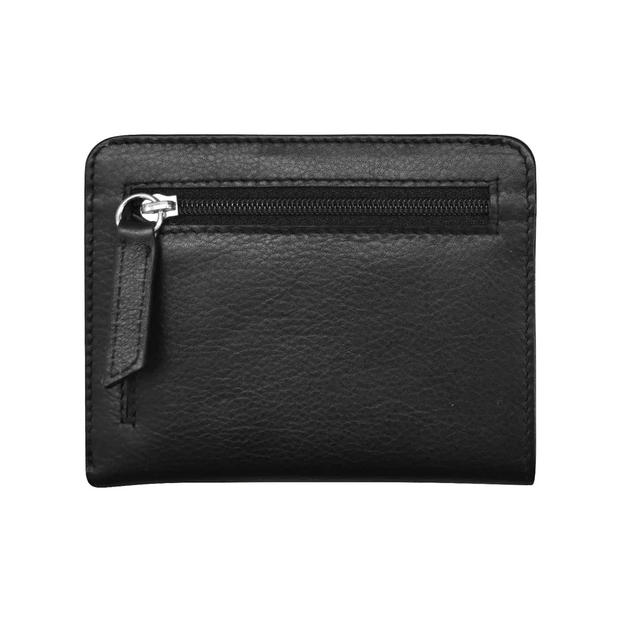 ili New York Leather RFID Euro Size Wallet/Vaccine Card Holder- 7840